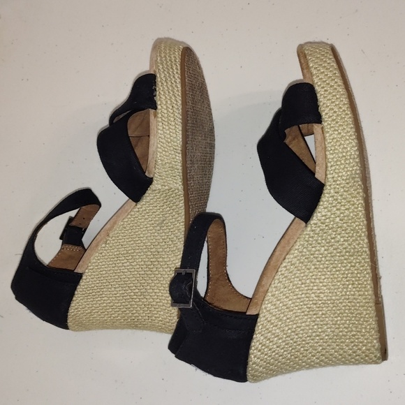 Toms Sienna Canvas Wedge Platform Sandal Size 9.5 - Picture 3 of 9